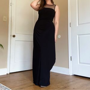 Black Mesh Formal Gown